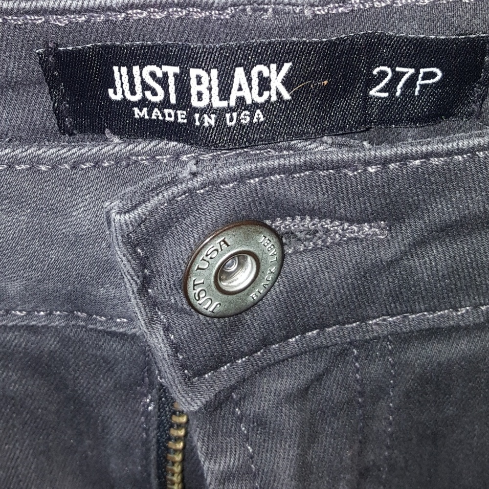 Just Black size 27p gray skinny jeans